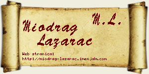Miodrag Lazarac vizit kartica